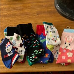 Colorful Animal and Holiday Themed Socks